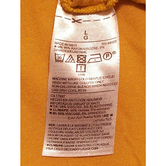 Old Navy Women’s Luxe Sleeveless Tank Top Golden Yellow Soft Rayon Blend Size L - Picture 5 of 9